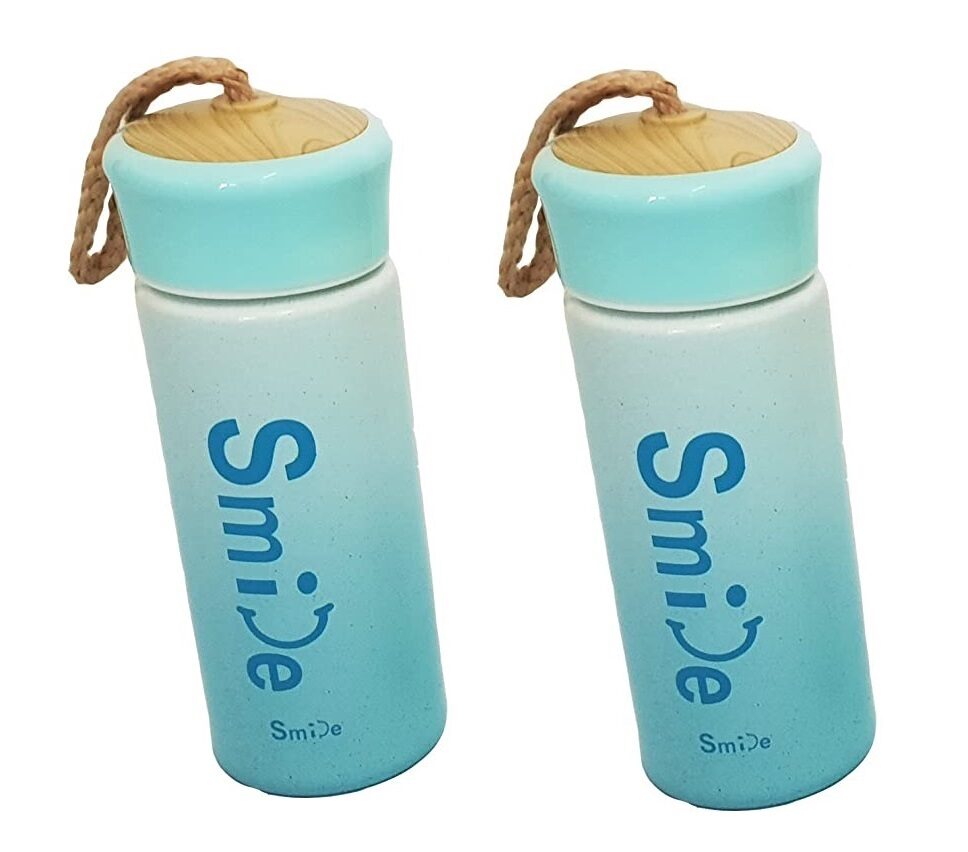 

Benison India JUESNB2 Glass Assorted Water Bottle ( 500 ml Set of 2 )