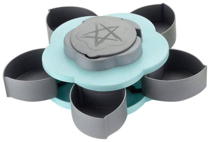 

Benison India Blue Candy Rotating Box with Mobile Stand and 5 compartment dry fruit Candy Chocolate Spice(Set of 1)