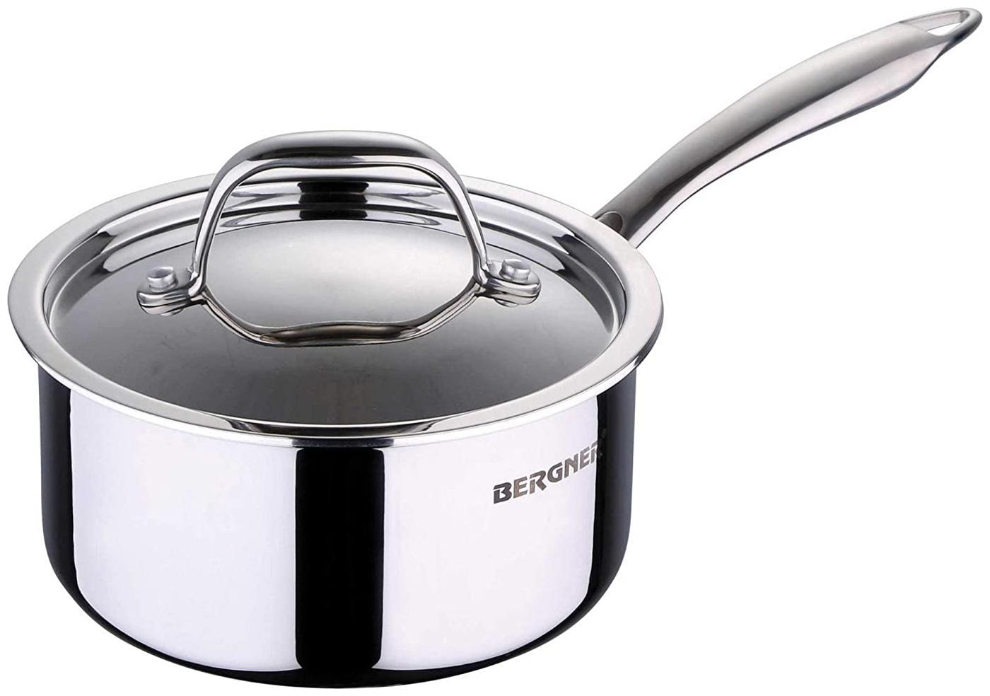 

Bergner Argent Stainless Steel Saucepan With Lid 1 6 L 1 Saucepan 1 Stainless Steel Lid (Silver)