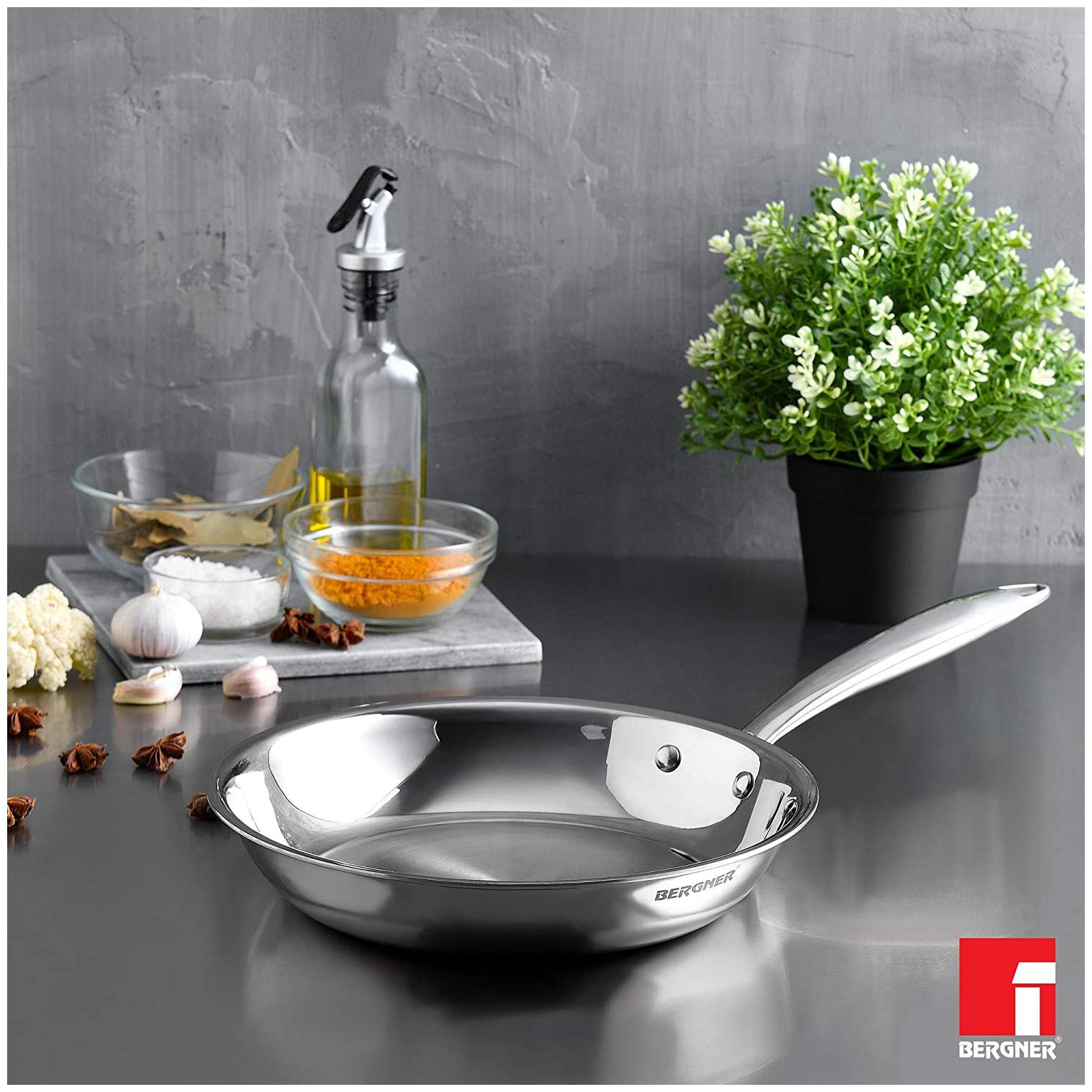

Bergner Argent Stainless Steel Frypan (22 cm)