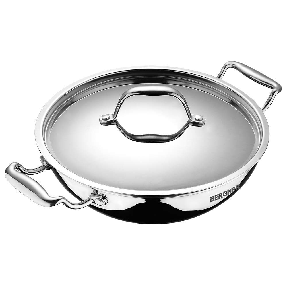 

Bergner Argent Stainless Steel Wok with Lid (1 3 L)