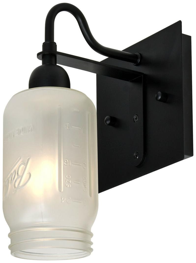 

Besa Lighting 1WG-MILO4WF Milo 1 Light Wall Sconce - Black