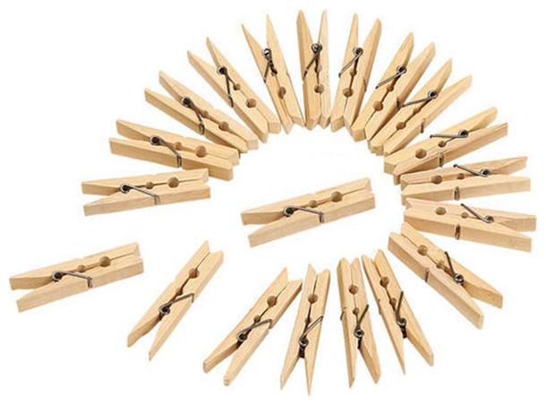 

BEST QUALITY Wooden Clips Bamboo Cloth Clips Pegs Set of 20 Clips