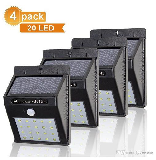 

Bestway 20 LED Bright Outdoor Security Lights with Motion Sensor Wireless Waterproof Night Lighting Solar ( Pack of 4)