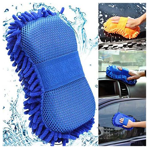 

Bg bazzar gali Multipurpose Microfibre Car Cleaning Sponge for Car Window Wash Gloves (Assorted Color) Pack of 1