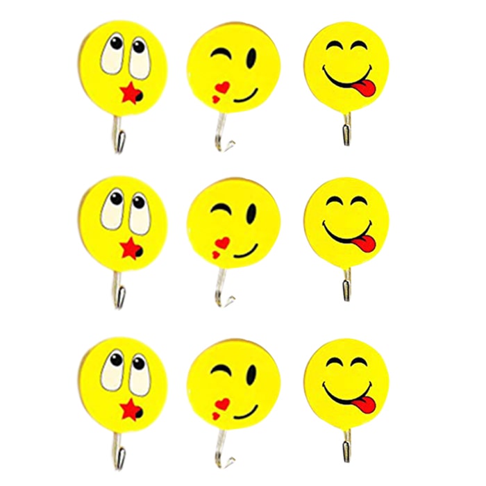 

BG Bazzar Gali Self Adhesive Smiley Hooks