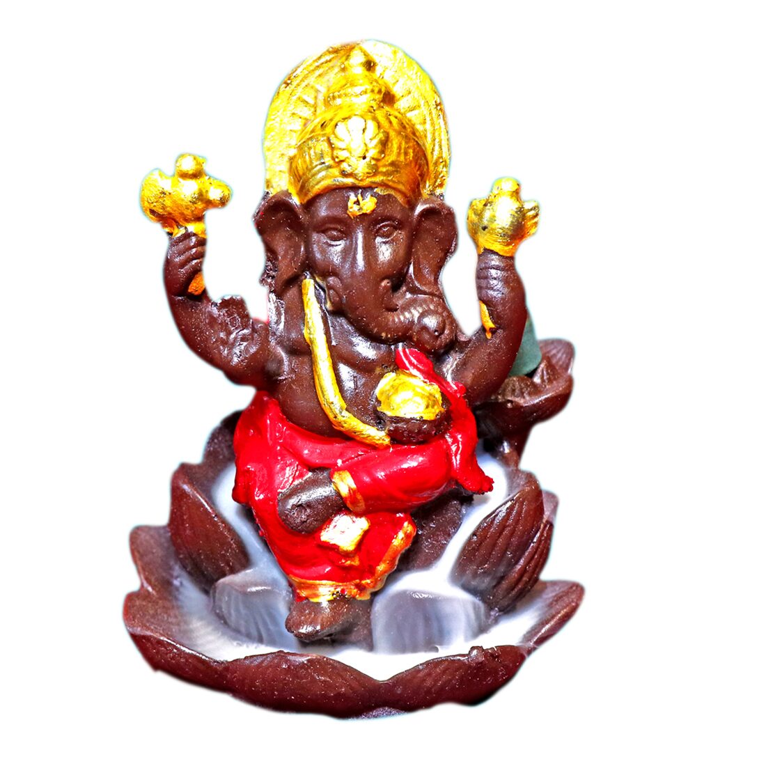 

BG Bazzar Gali Lord Ganesha Idol with 20 Pieces Smoke Backlow Cones Free (Assorted Colours)