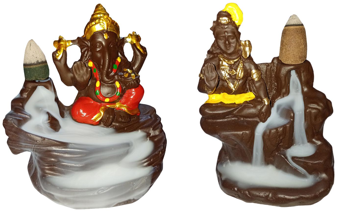 

Bg Bazzar Gali Ganesh Ji Shiv Ji With Total 60 Backflow Cones