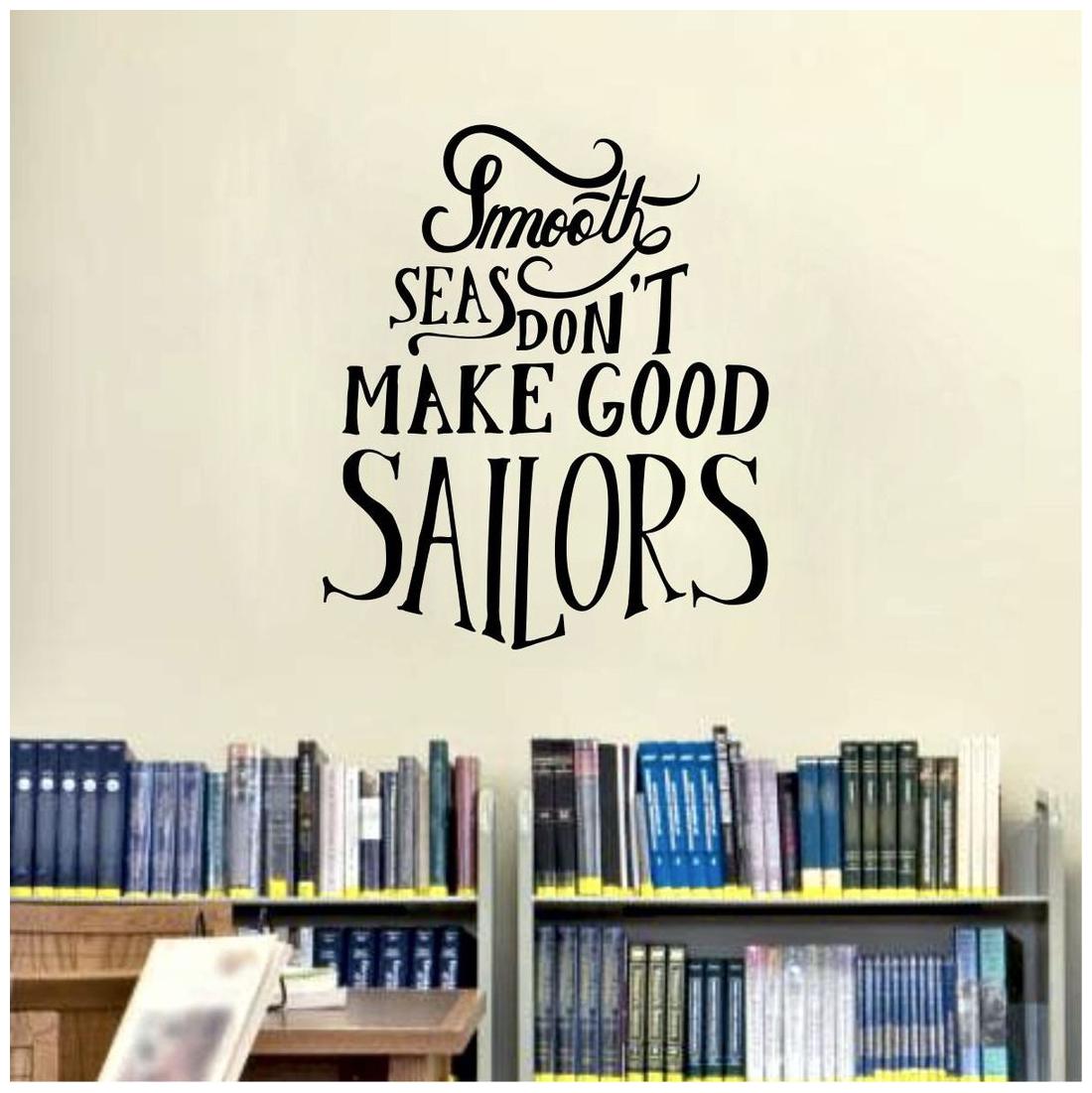 

ARWY Decal Good Sailors (Material-Vinyl Wall Coverage Area - Height 42cm X Width 50cm) ( Pack of 1 ) Wall Sticker