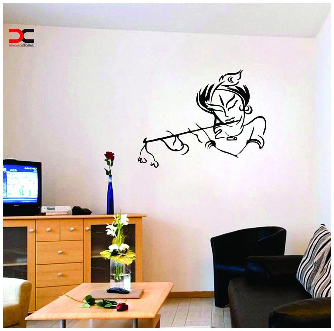 

ARWY Krishna with Flute Wall Sticker(Covering Area Size 60X48CM) PVC Vinyl