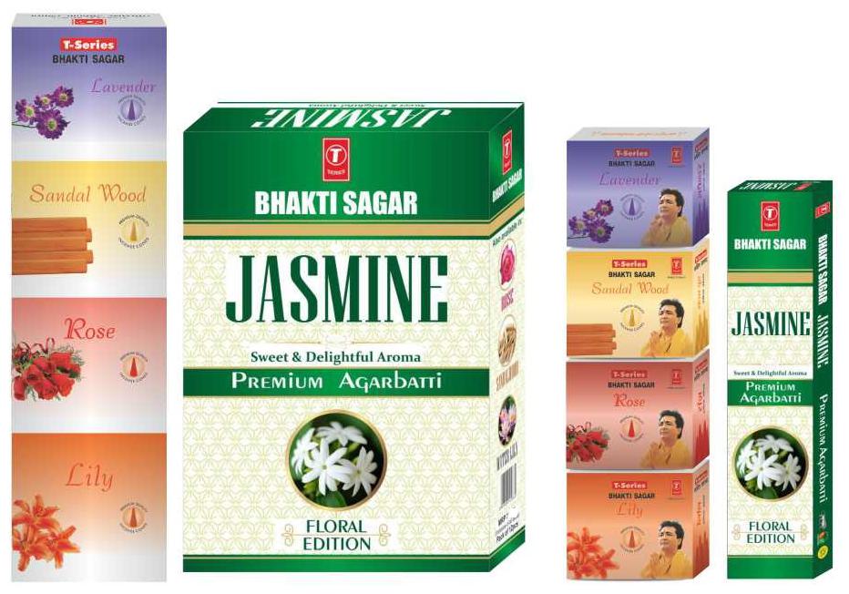 

Bhakti Sagar T-Series Floral Edition Jasmine Incense Sticks Dry Cone (Rose Lavender Lily Sandalwood) Combo (Pack Of 12 Each)
