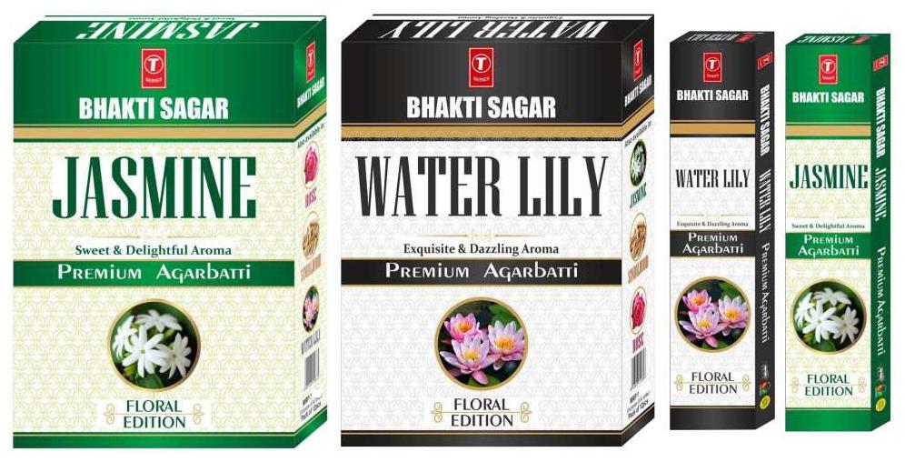 

Bhakti Sagar T-Series Floral Edition Jasmine Water Lily Incense Sticks