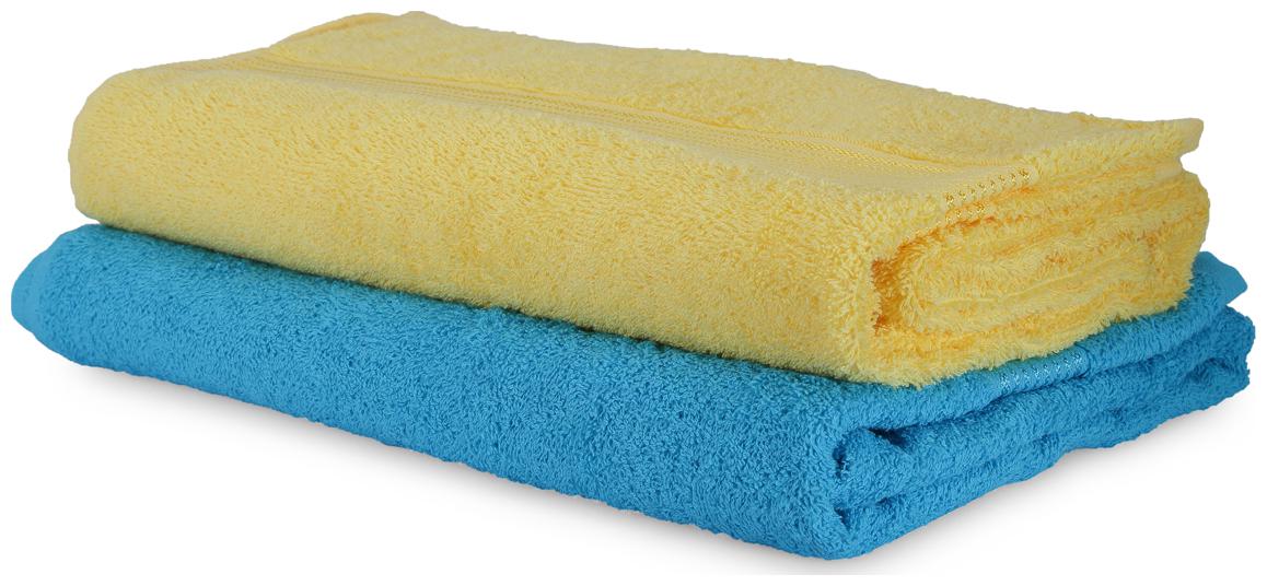 

BIANCA 380 GSM GSM Cotton Bath Towel ( 2 Pieces Yellow Blue )