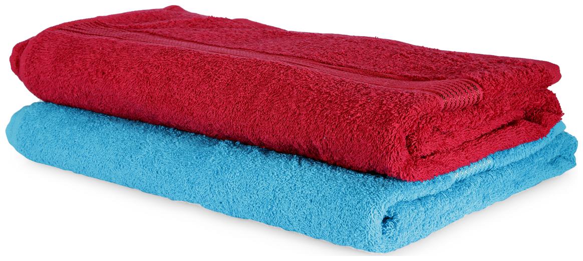 

BIANCA 380 GSM GSM Cotton Bath Towel ( 2 Pieces Blue Red )