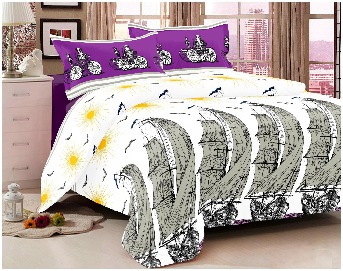 

BIANCA Cotton Printed King Size Bedsheet 144 TC ( 1 Bedsheet With 2 Pillow Covers Multi )