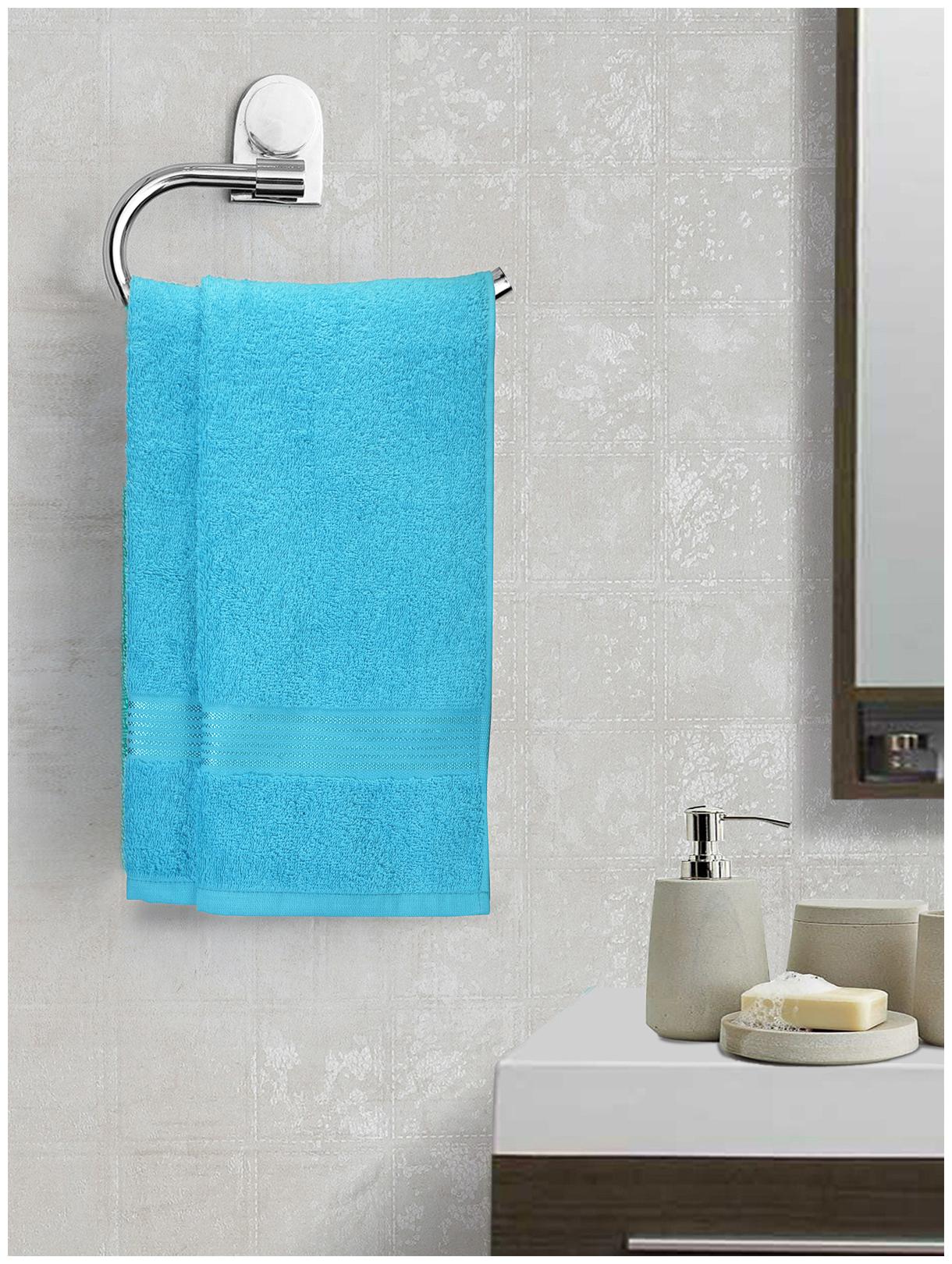 

BIANCA 380 GSM GSM Cotton Hand towel ( 2 pieces Turquoise )