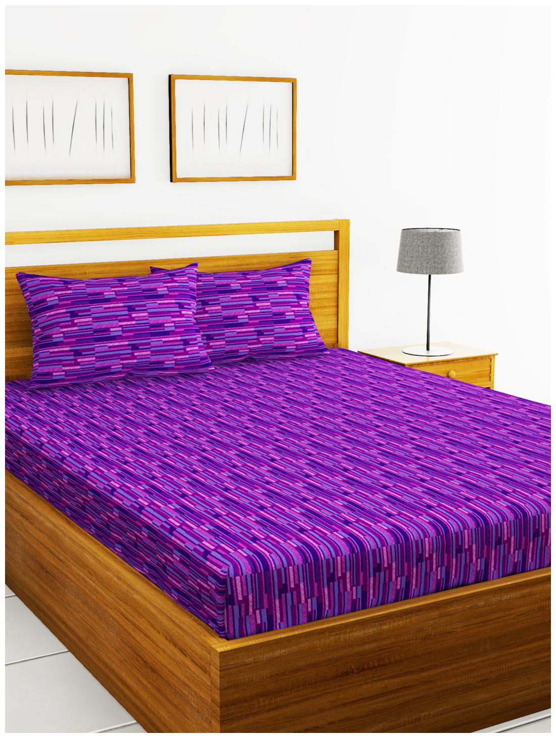 

BIANCA Cotton Checkered Double Size Bedsheet 110 TC ( 1 Bedsheet With 2 Pillow Covers Multi )