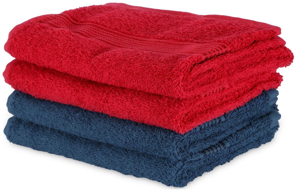 

BIANCA 380 GSM GSM Cotton Hand towel ( 4 pieces Red Blue )