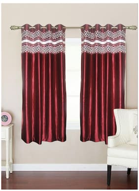 Curtains Door Window Kitchen Living Room Online At Bianca Maroon Traditional Window Curtain Pure Living Retreat Small