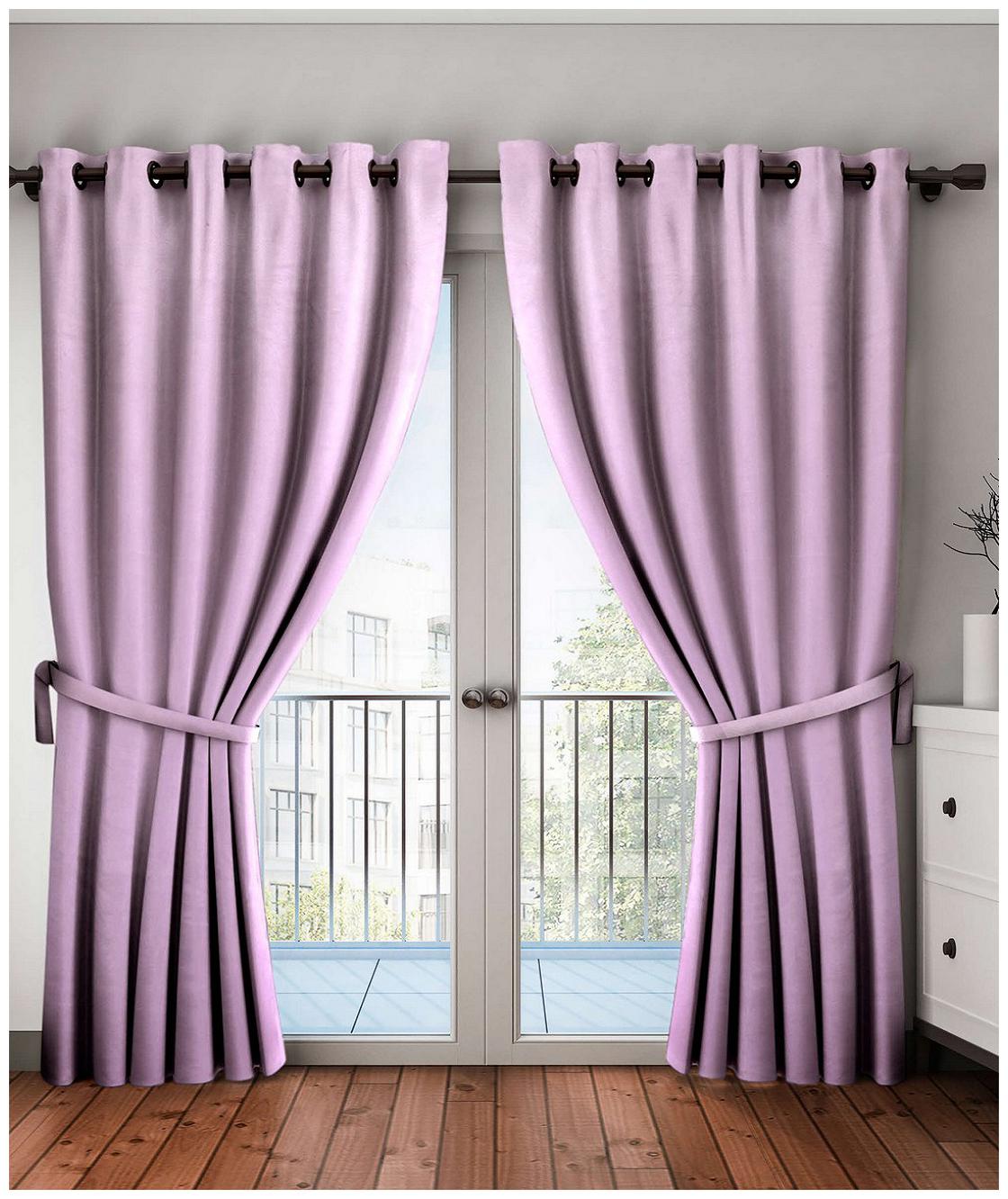 

BIANCA Polyester Door Blackout Purple Regular Curtain ( Eyelet Closure Plain )