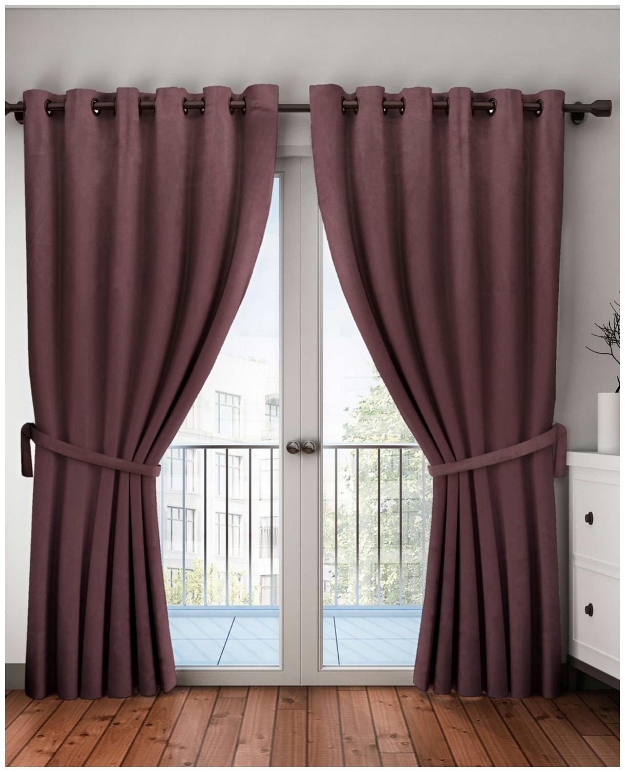 

BIANCA Polyester Door Blackout Brown Regular Curtain ( Eyelet Closure Plain )