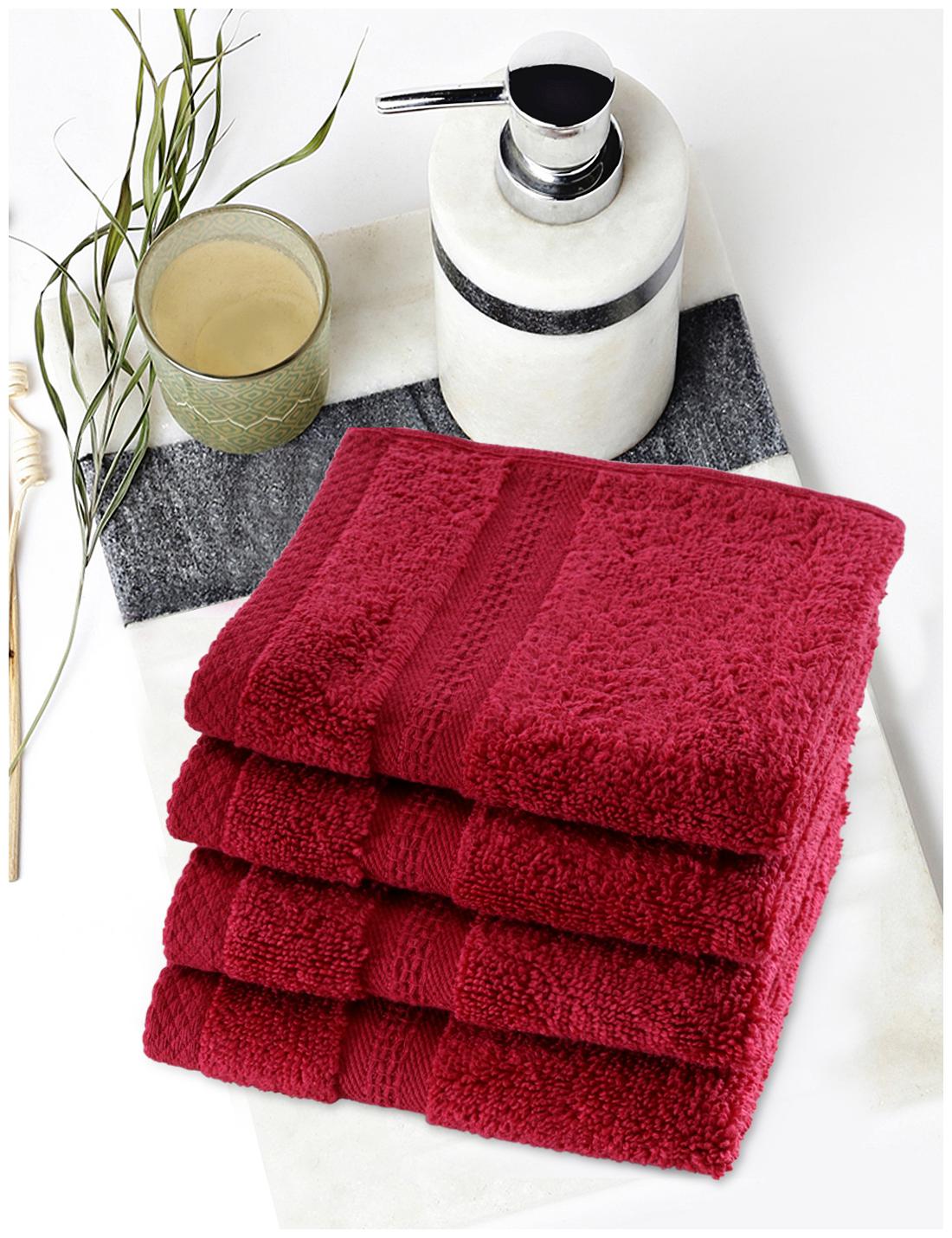 

BIANCA 500 GSM GSM Cotton Face towel ( 4 pieces Maroon )