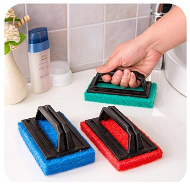 

BIENVENUE PACK OF 3 Tile Cleaning Multipurpose Scrubber Brush with Handle