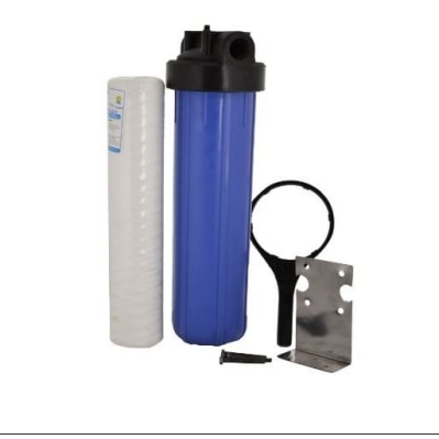 

Big Blue Jumbo Housing with Thread Filter and wall mounted plate