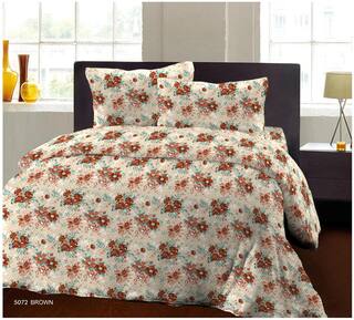 Bombay Dyeing Cotton Printed King Size Bedsheet 108 TC ( 1 Bedsheet With 2 Pillow Covers , Multi )