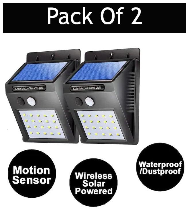

Outdoor Wireless Solar Powered Motion Sensing Led Light (Pack of 2)