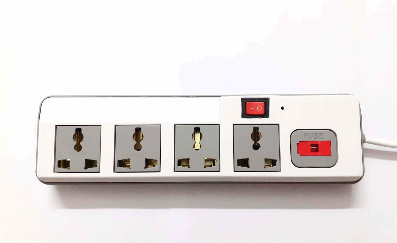 

Bizinto Three Pin White Extension Board ( 2 5 m 4 Socket 4 Switches)