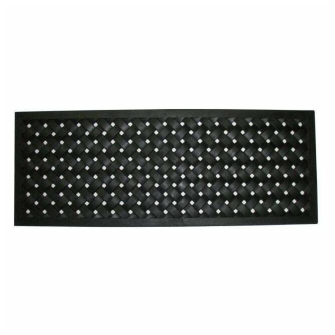 

Black 30-inch x 18-inch Braided Rubber Mat Black 30 x 18
