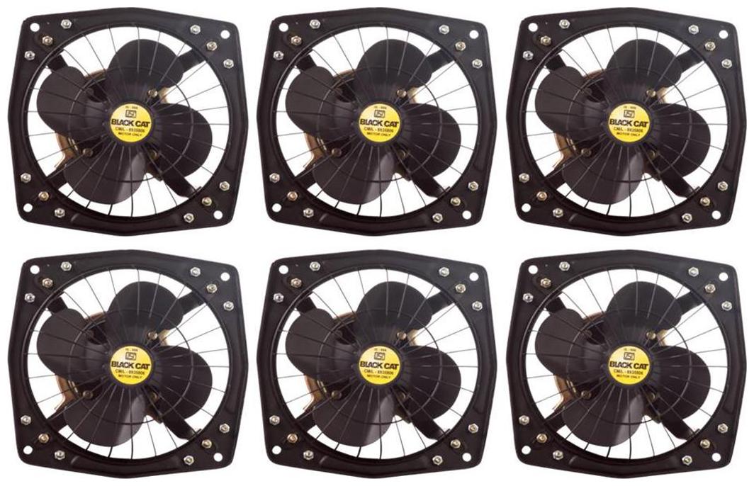

Black Cat FH-006 set of 6 150 mm Economy Exhaust Fan ( Black Pack of 1 )