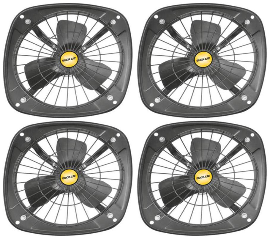 

Black Cat FH-012 set of 4 300 mm Economy Exhaust Fan ( Black Pack of 1 )