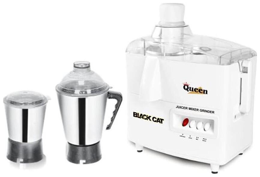 

Black Cat QUEEN 450 W Juicer Mixer Grinder ( White 2 Jars )