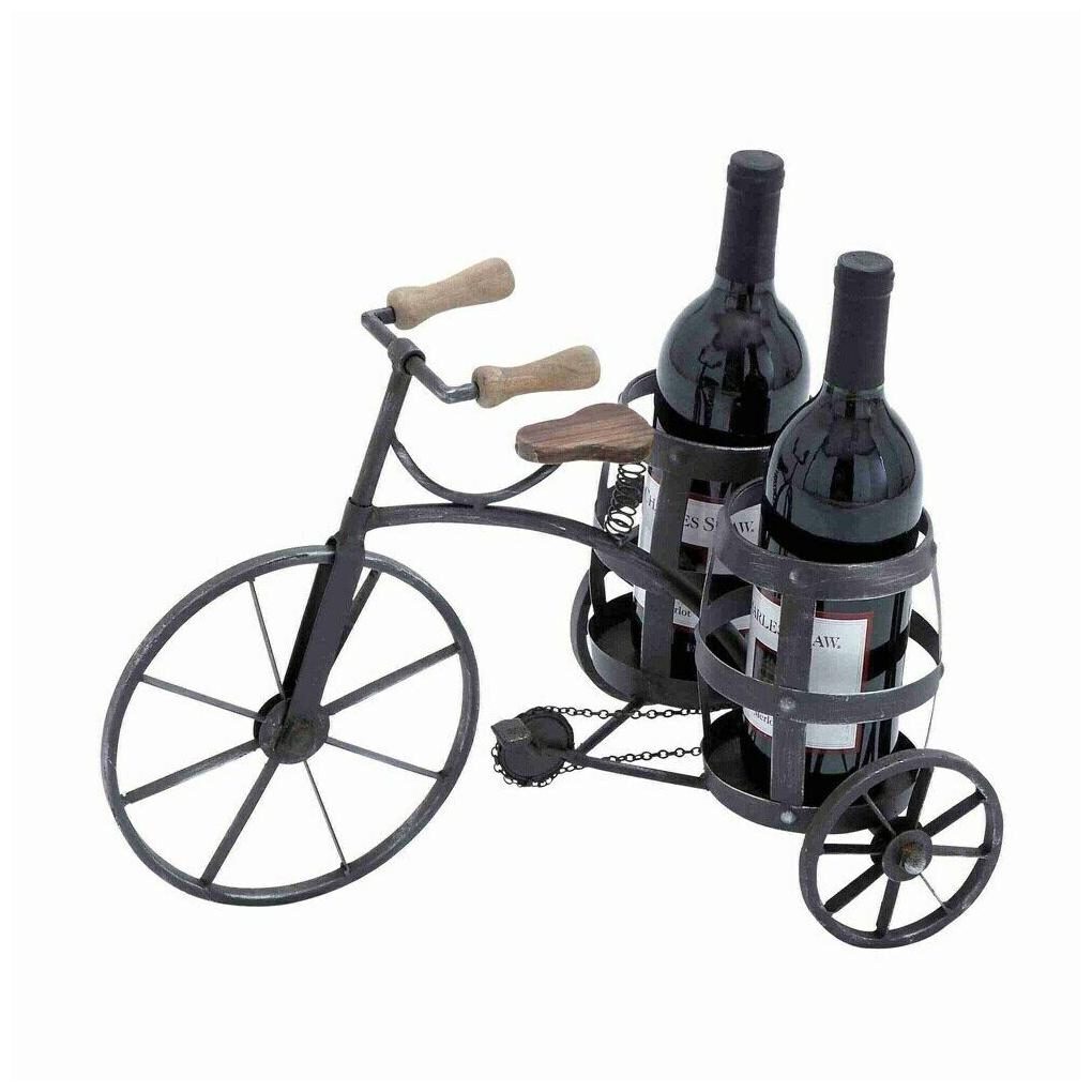 

Black Metal Wine Holder Brown Yellow Black