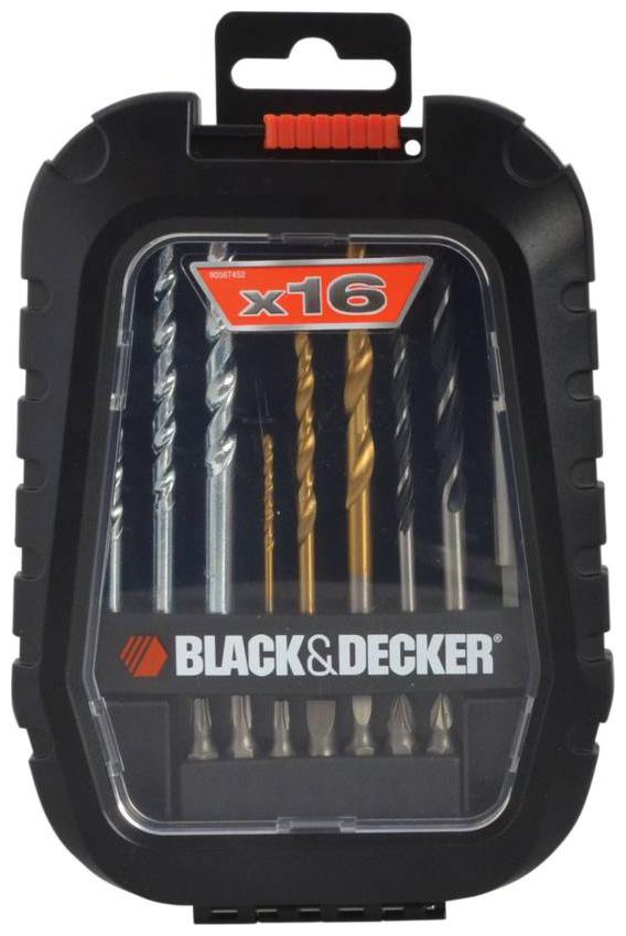 

Black Plus Decker A7186-XJ 16 Piece Mixed Accessory Drill Bit Set
