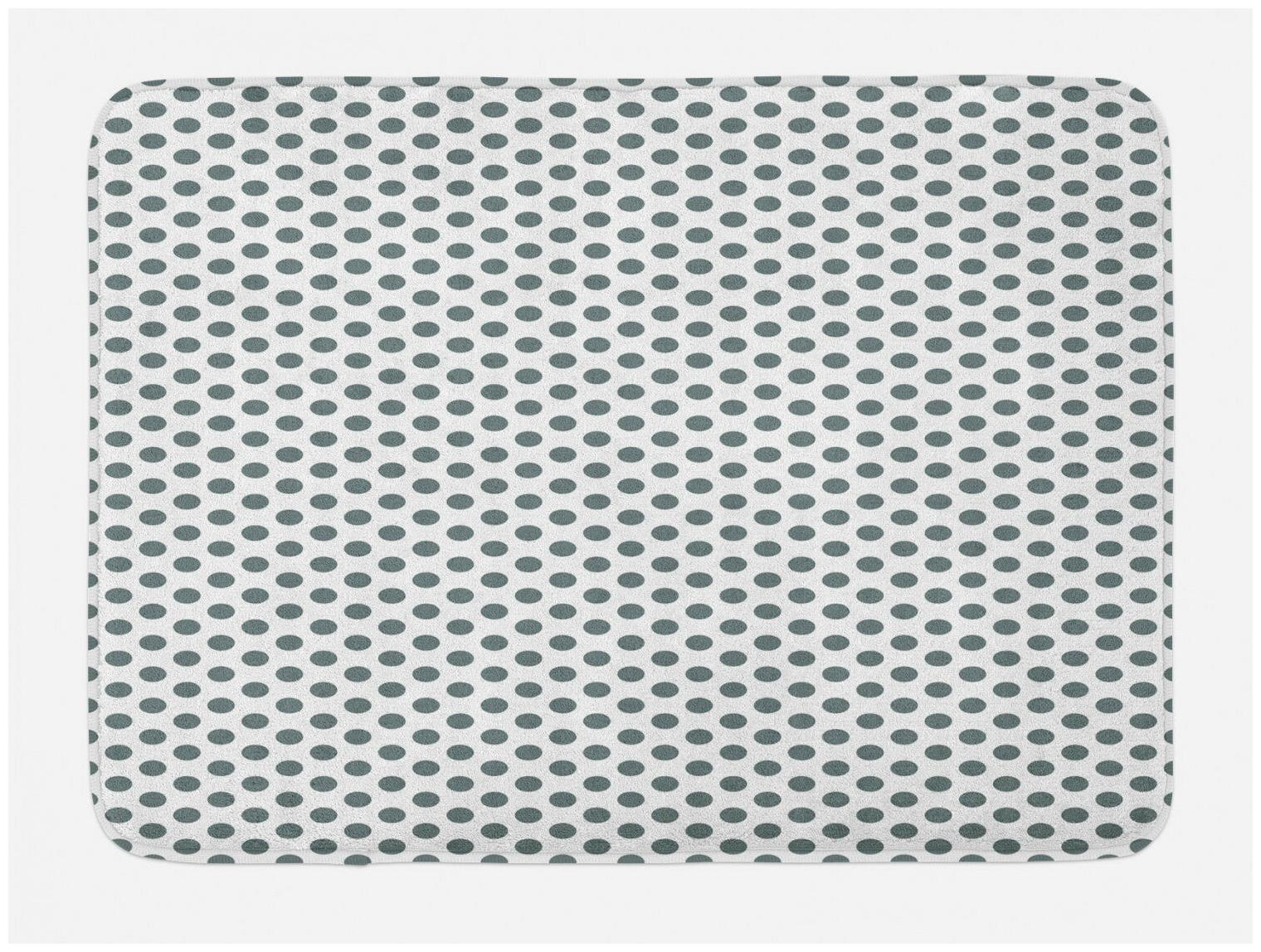 

Black White Bath Mat Vintage Sketch Dots Non-Slip Plush Mat 29 5 X 17 5 Inches