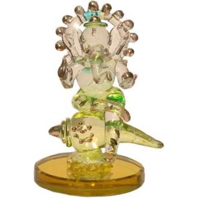 

Blessing Yellow Ganesha On Shankh Crystal-31