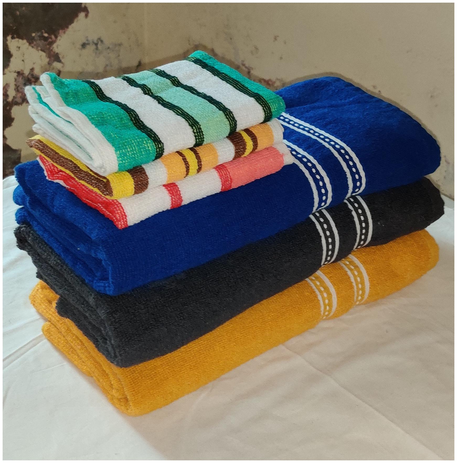 

Blissful House 400 GSM Cotton terry Bath towel ( 6 pieces Multi )