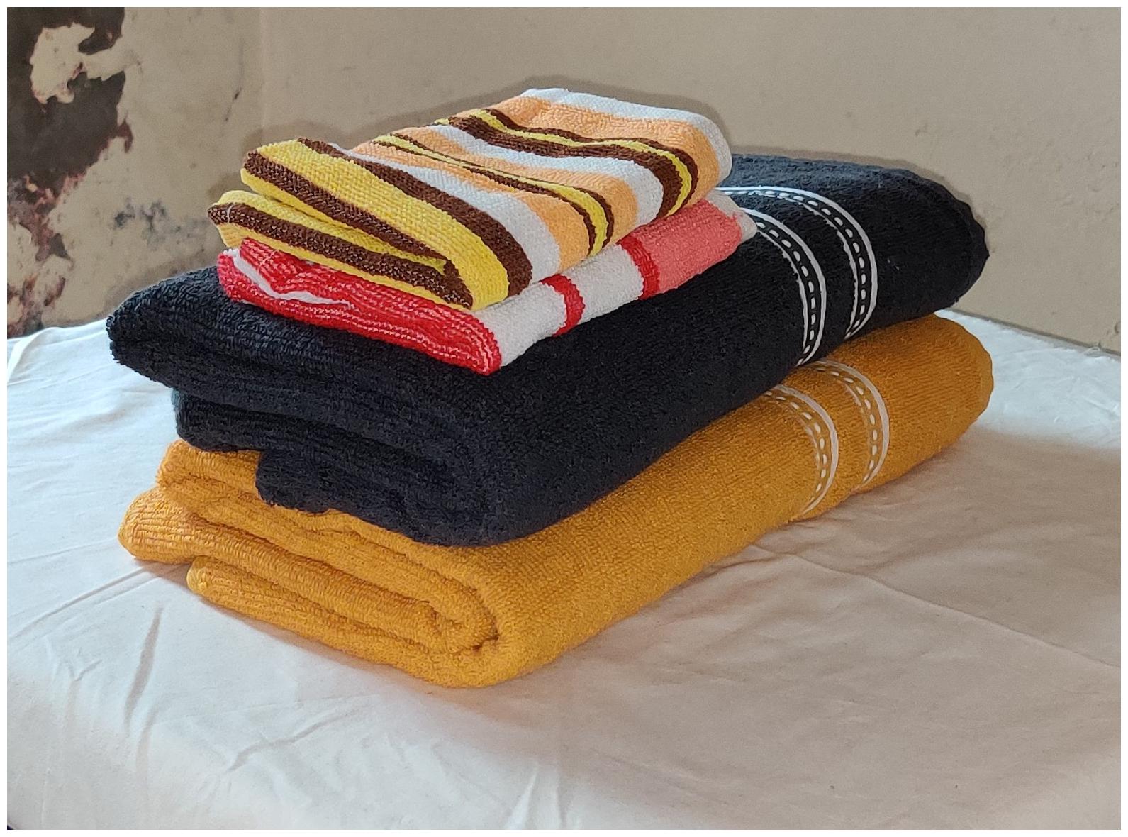 

Blissful House 400 GSM Cotton terry Bath towel ( 4 pieces Multi )
