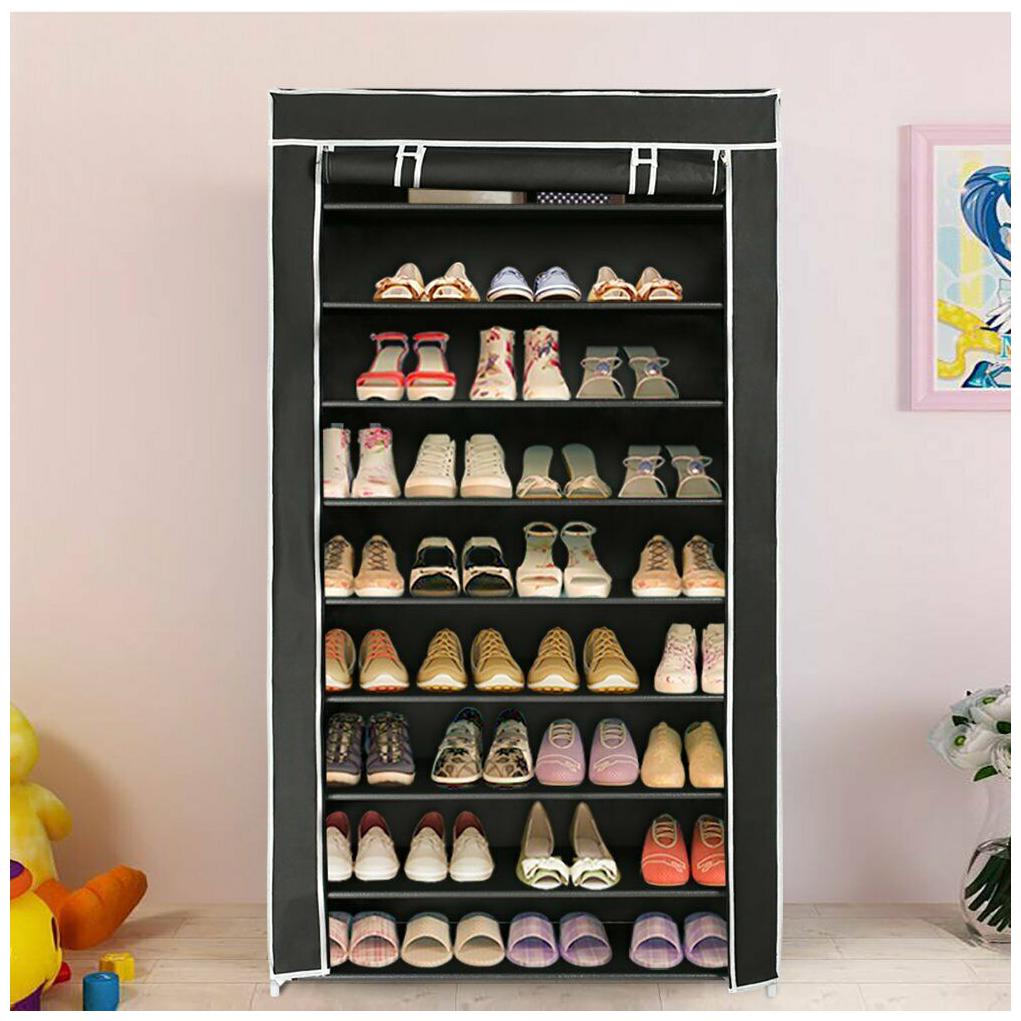 

Blissun 10 Tiers Shoe Rack Shoe Storage Organizer Cabinet Tower with Non-Wove