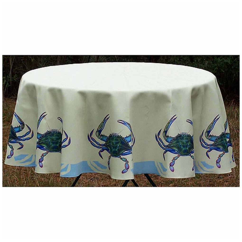 

Blue Crab 58-inch Round Tablecloth Multi