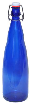 

GREENDROP GLASSWARE Glass Blue Water Bottle ( 1000 ml Set of 1 )