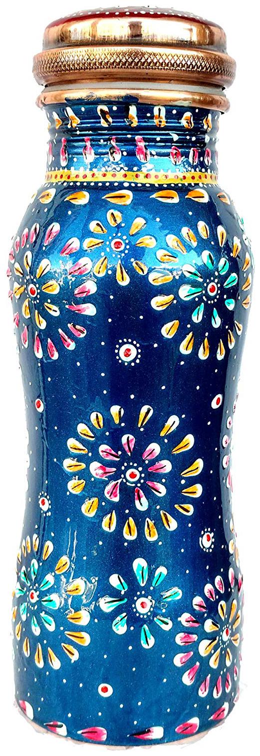 

Rastogi Handicrafts Copper Blue Water Bottle ( 500 ml Set of 1 )