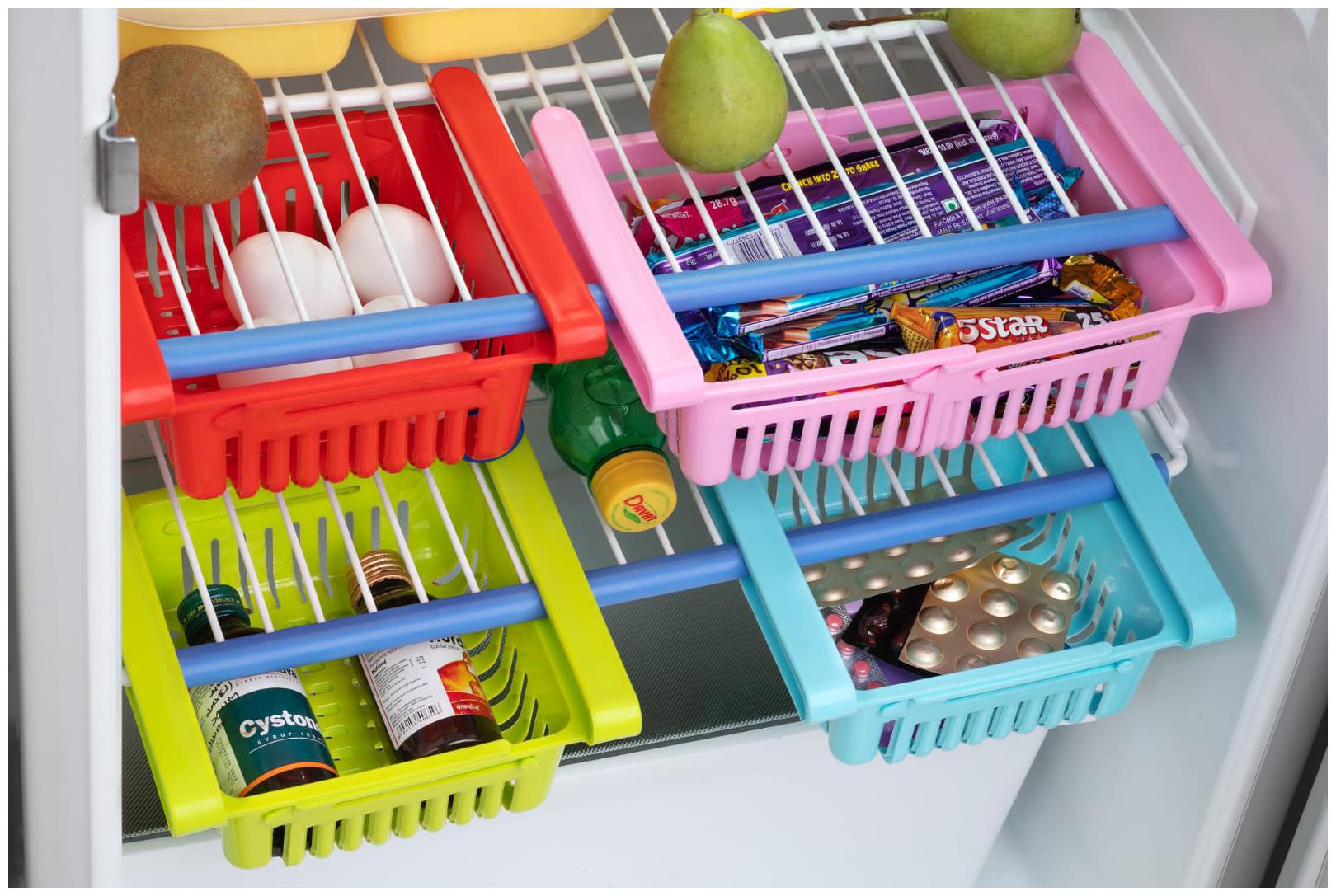 

Bluewhale New Multipurpose Adjustable Refrigerator Storage Rack (Set Of 4)