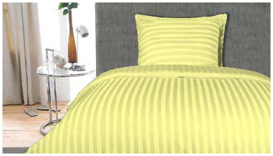 

Blush Cotton Striped Single Size Bedsheet ( 1 Bedsheet With 1 Pillow Covers Yellow )