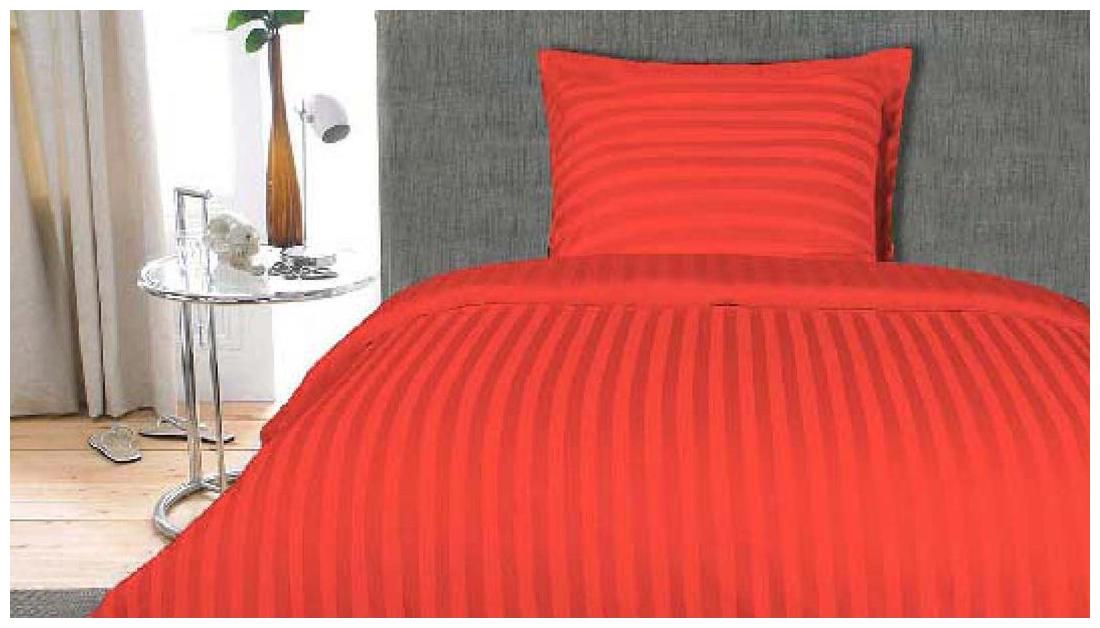 

Blush Cotton Striped Single Size Bedsheet ( 1 Bedsheet With 1 Pillow Covers Red )