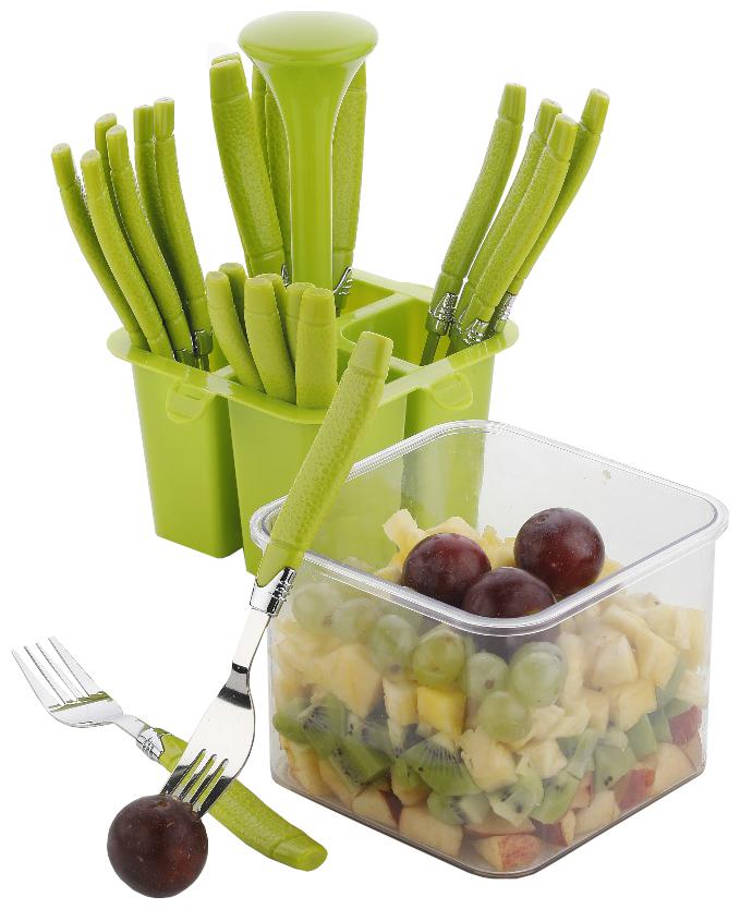 

Bluzon Cutlery Set with Storage Box (Green)