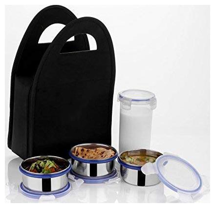 

Bluz On Black Lunch box ( Set of 1 250 ml )